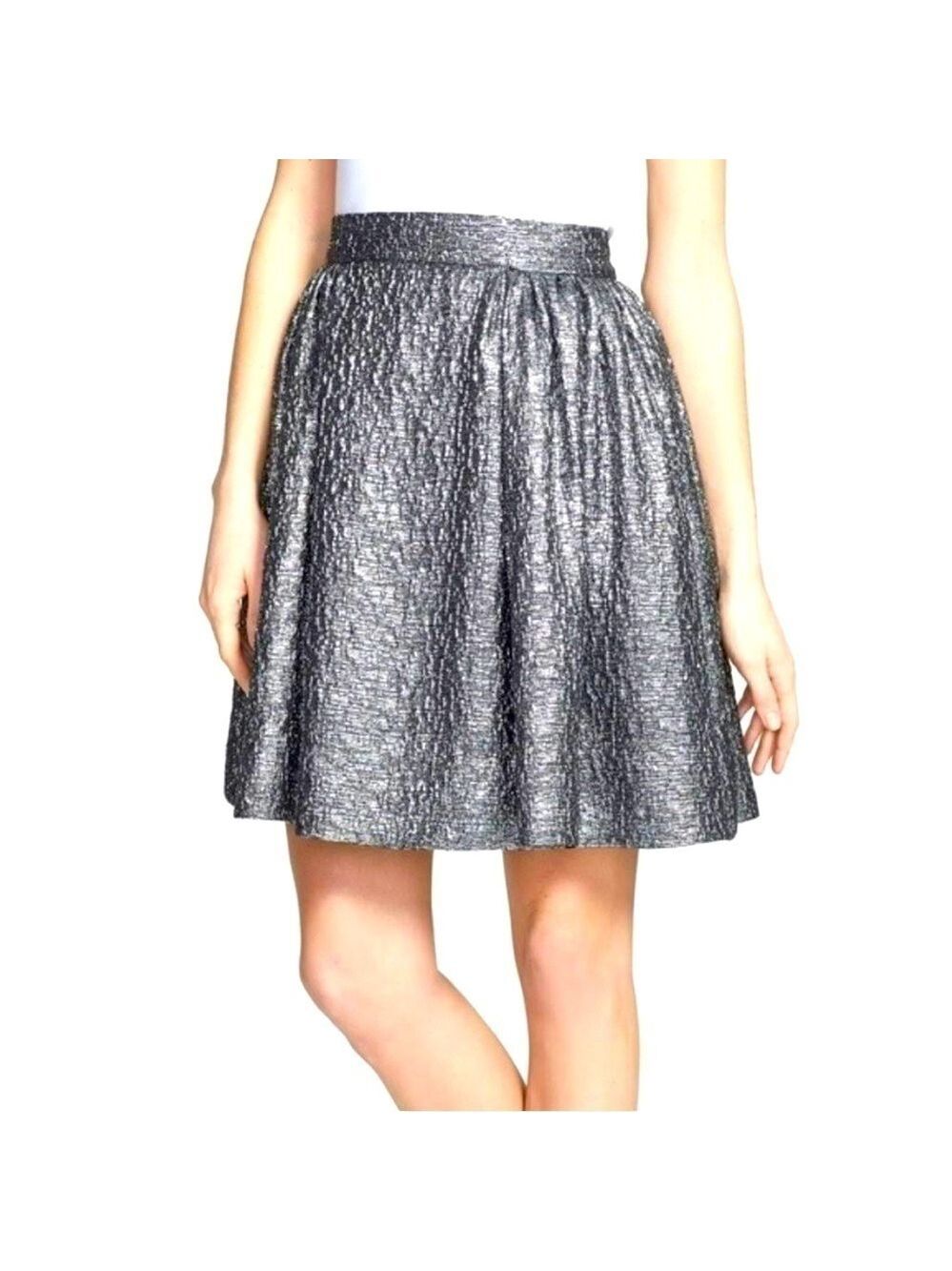 Nwot English Factory Pleated Metallic Skirt - Size Small